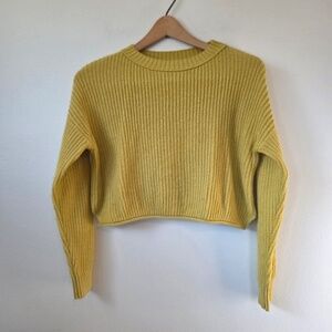 Wild Fable Mustard Yellow Cropped Sweater - Small